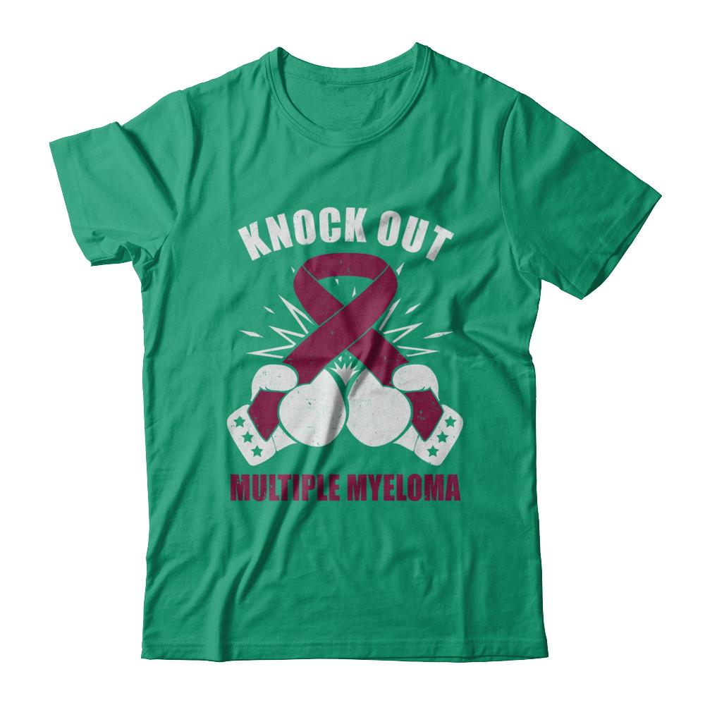 Boxing knock out Multiple Myeloma Awareness Support-T-Shirt & Hoodie-Classic T-Shirt-Kelly Green