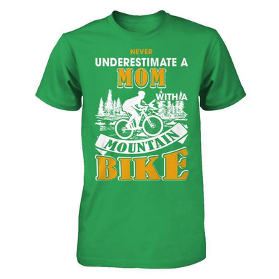 Never Underestimate A Mom With A Mountain Bike-T-Shirt & Hoodie-Premium T-Shirt-Kelly Green