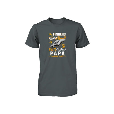My Fingers May Be Small But I Can Still Wrap Papa Youth-Youth Shirt-Toddler T-Shirt-Charcoal