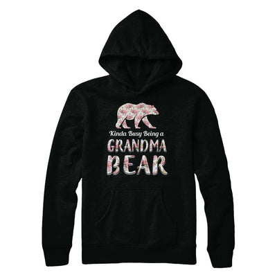 Grandma Bear Dinosaur Kinda Busy Being A Grandmabear-T-Shirt & Hoodie-Pullover Hoodie-Black