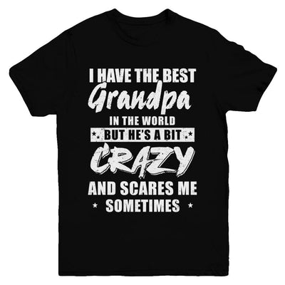 I Have The Best Grandpa In The World Kids Youth-Youth Shirt-