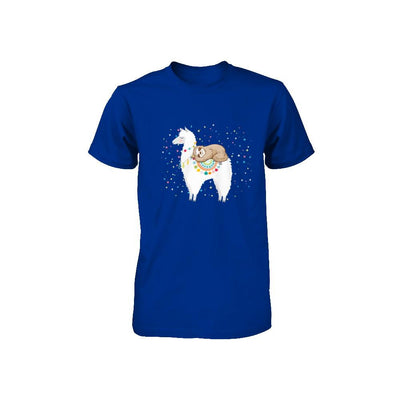 Funny Sloth Riding Llama Lover Youth-Youth Shirt-