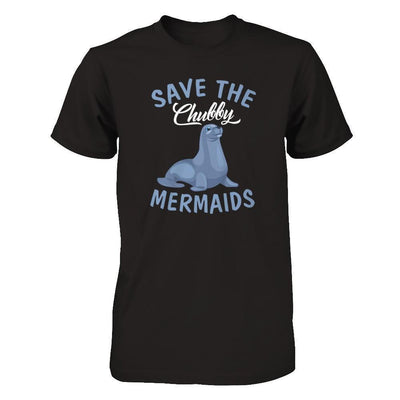 Save The Chubby Mermaids-T-Shirt & Tank Top-Premium T-Shirt-Black