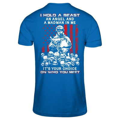 Veteran I Hold A Beast An Angel And A Madman In Me-T-Shirt & Hoodie-Classic T-Shirt-Royal