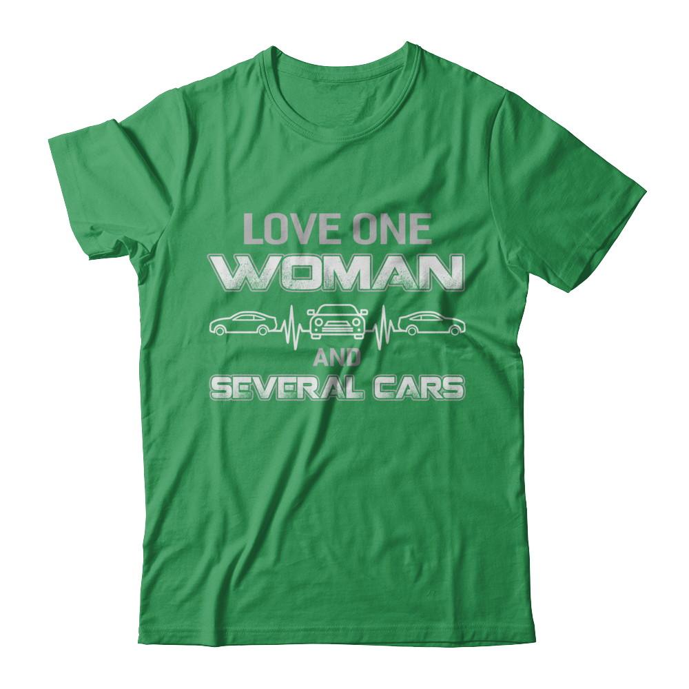 Love One Woman And Several Cars-T-Shirt & Hoodie-Premium T-Shirt-Kelly Green