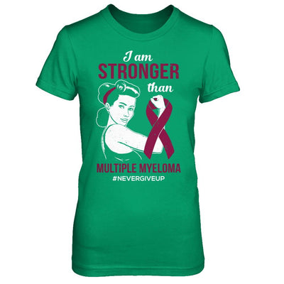 I Am Stronger Than Multiple Myeloma Awareness Support-T-Shirt & Hoodie-Women's T-Shirt-Irish Green