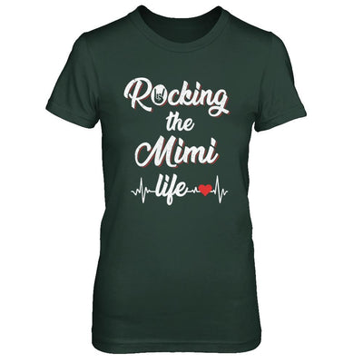 Rocking The Mimi Life Mothers Day Gifts-T-Shirt & Hoodie-Women's T-Shirt-Forest Green