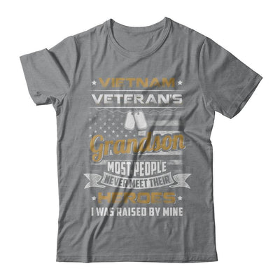 Vietnam Veteran's Grandson I Was Raised By Mine-T-Shirt & Hoodie-Classic T-Shirt-Sport Grey