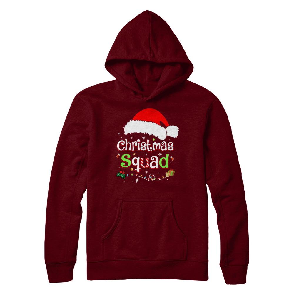 Santa Family Matching Pajamas Christmas Squad-T-Shirt & Sweatshirt-Pullover Hoodie-Maroon