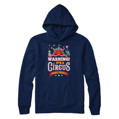 Circus Carnival Warning Birthday Children Party-T-Shirt & Hoodie-Pullover Hoodie-Navy