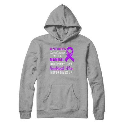 Alzheimer's Doesn't Come With A Manual Husband-T-Shirt & Hoodie-Pullover Hoodie-Light Steel