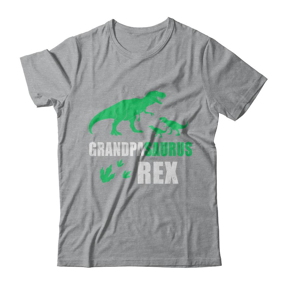 Grandpasaurus Grandpa Saurus Dinosaur T-Rex-T-Shirt & Hoodie-Classic T-Shirt-Sport Grey
