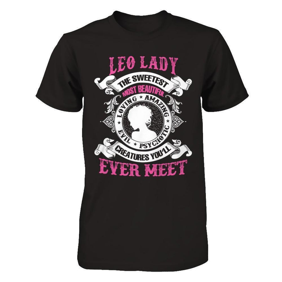 Leo Lady The Sweetest Most Beautiful Love Amazing-T-Shirt & Hoodie-Premium T-Shirt-Black