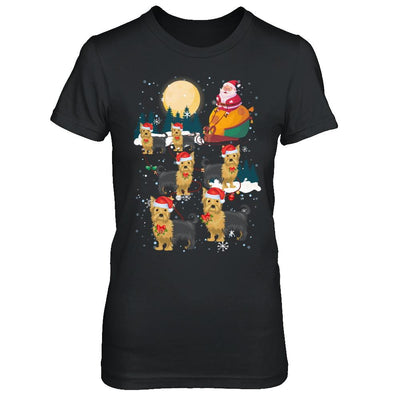 Dog Reindeer Yorkie Christmas Gift-T-Shirt & Sweatshirt-Women's T-Shirt-Black