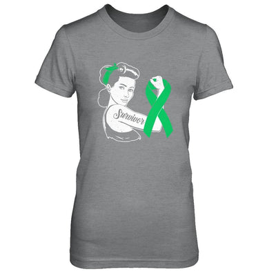 We Can Cure It Liver Cancer Green Awareness Survivor-T-Shirt & Hoodie-Women's T-Shirt-Sport Grey
