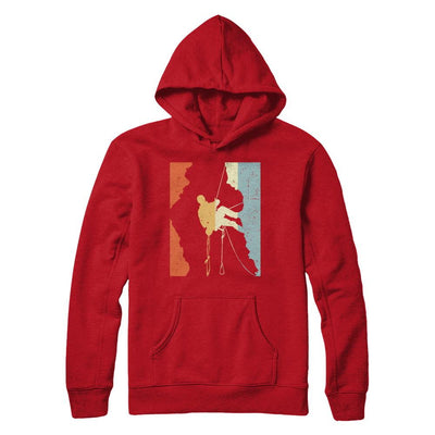 Vintage Rock Climbing Climb-T-Shirt & Hoodie-Pullover Hoodie-Red