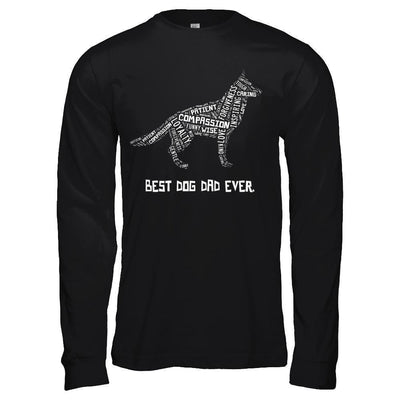 Best Dog Dad Ever German Shepherd Lovers-T-Shirt & Hoodie-Long Sleeve T-Shirt-Black
