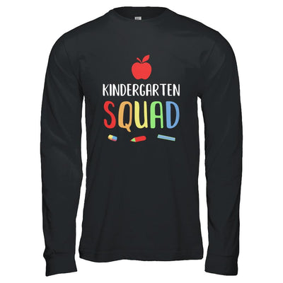 Kindergarten Squad Back To School Teacher Gift-T-Shirt & Hoodie-Long Sleeve T-Shirt-Black