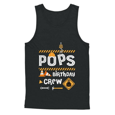 Pops Birthday Crew Construction Birthday Party Gift-T-Shirt & Hoodie-Unisex Tank-Black