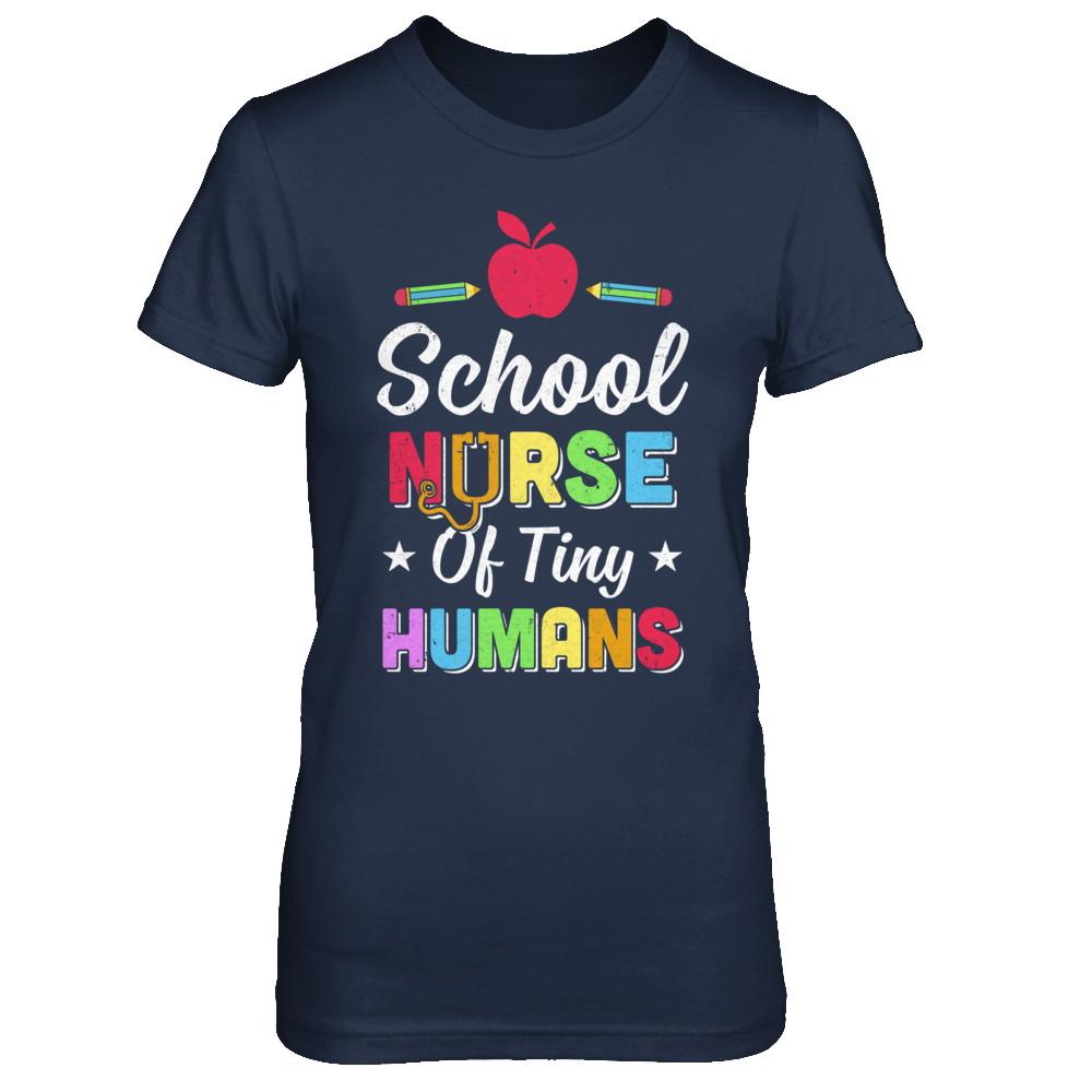 School Nurse Of Tiny Humans-T-Shirt & Hoodie-Women's T-Shirt-Navy
