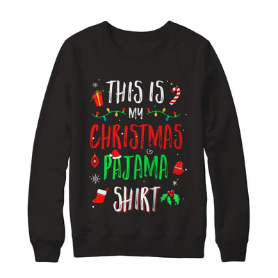 This Is My Christmas Pajama-T-Shirt & Sweatshirt-Crewneck Sweatshirt-Black