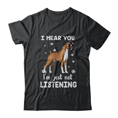I Hear You I'm Just Not Listening Funny Boxer-T-Shirt & Hoodie-Classic T-Shirt-Black
