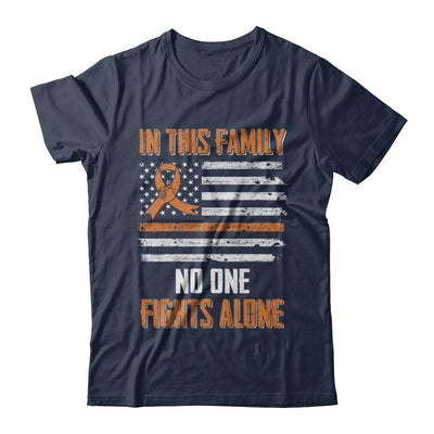 In This Family No One Fights Alone Multiple Sclerosis-T-Shirt & Hoodie-Classic T-Shirt-Navy