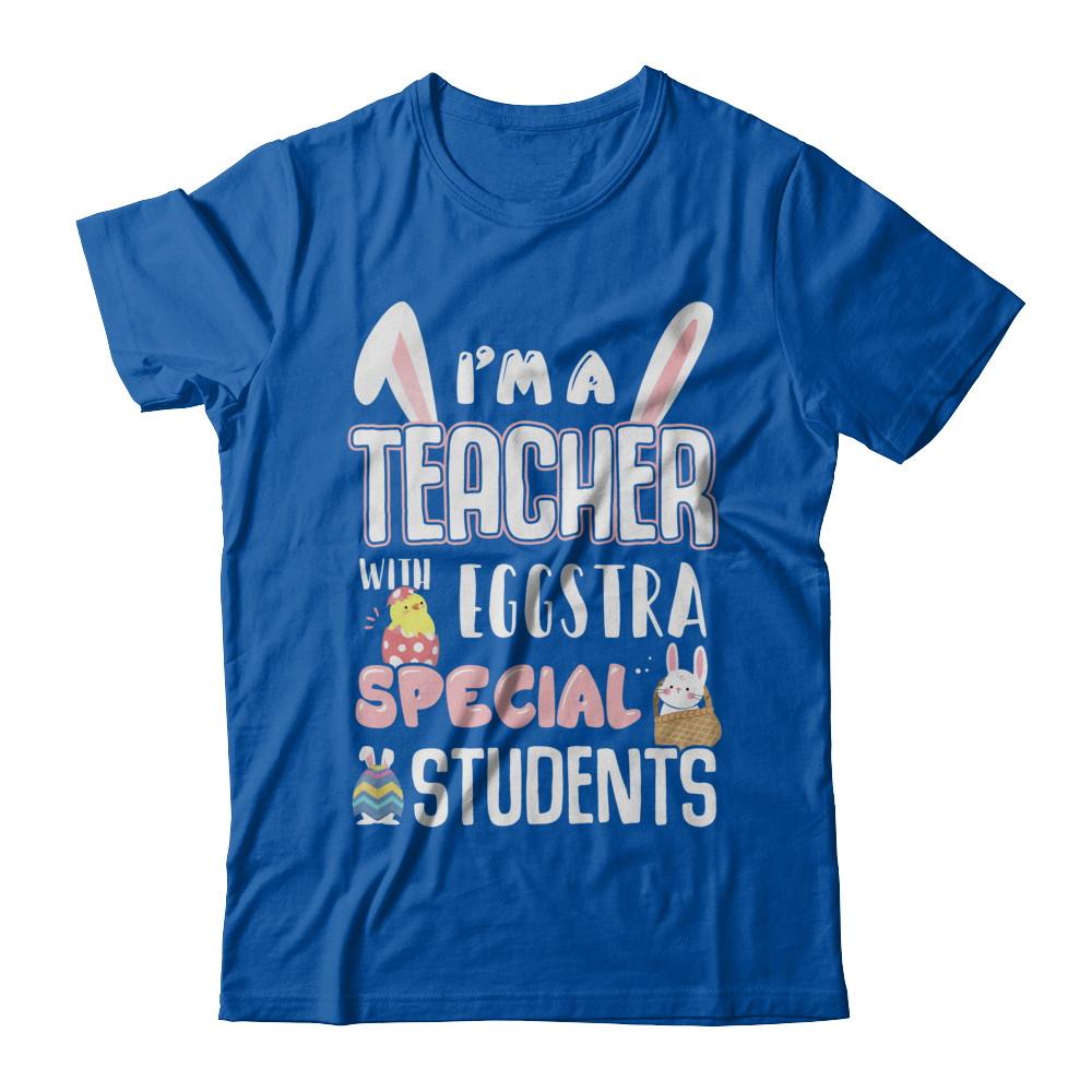 I'm A Teacher With Eggs Special Students Easter-T-Shirt & Hoodie-Premium T-Shirt-Royal