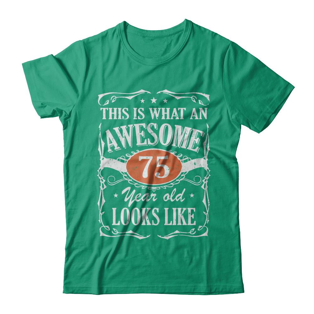 Vintage This Is What An Awesome 75 Year Old 1946 Birthday-T-Shirt & Hoodie-Classic T-Shirt-Kelly Green