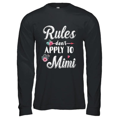 Grandmother Rules Don't Apply To Mimi-T-Shirt & Hoodie-Long Sleeve T-Shirt-Black
