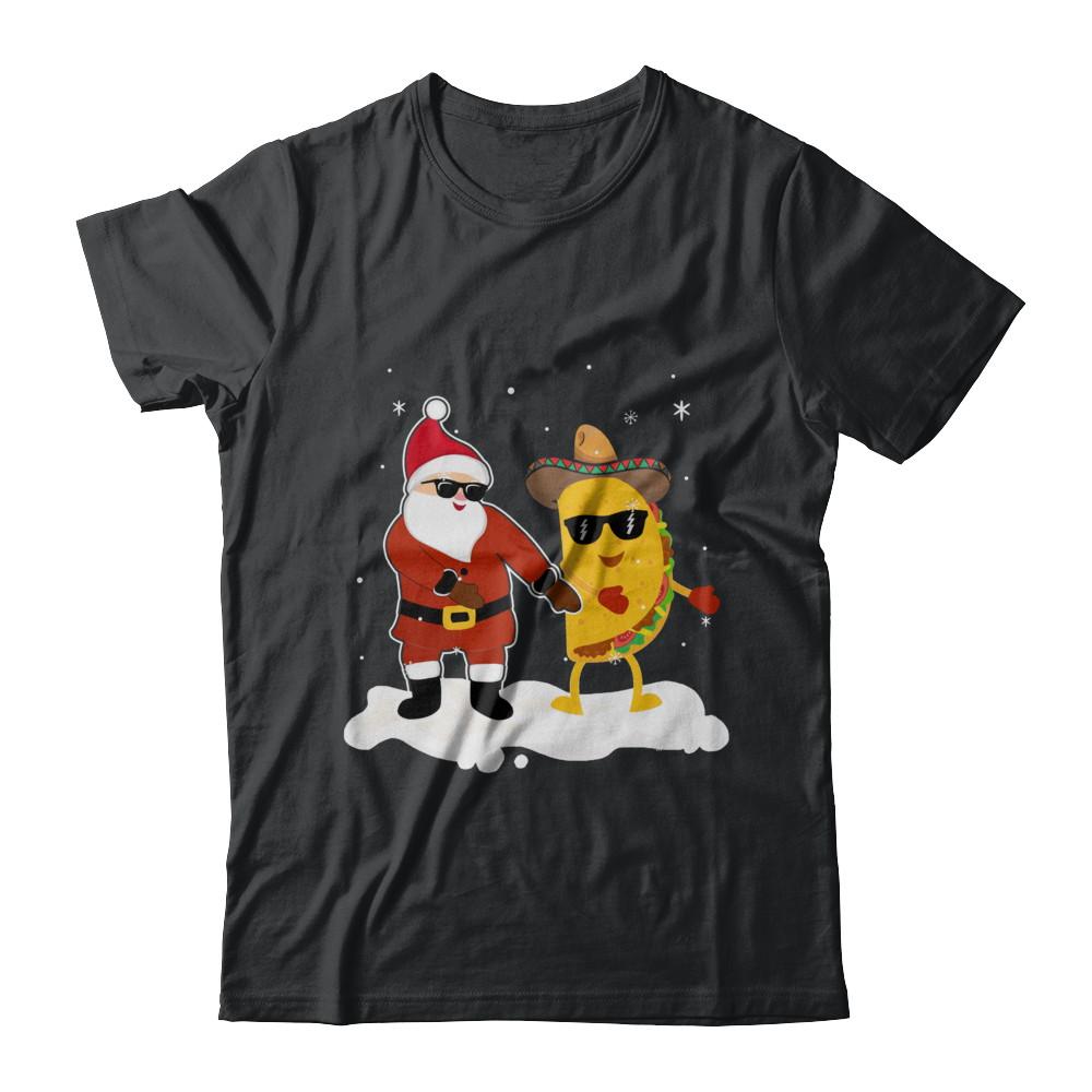 Flossing Santa Claus Taco Christmas Pajamas Gifts-T-Shirt & Sweatshirt-Classic T-Shirt-Black
