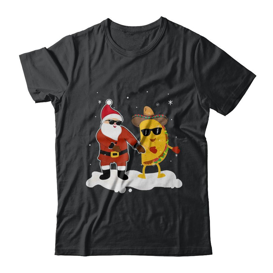 Flossing Santa Claus Taco Christmas Pajamas Gifts-T-Shirt & Sweatshirt-Classic T-Shirt-Black