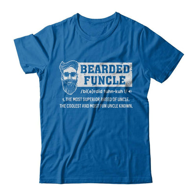 Bearded Funcle Funny Uncle Definition Beard-T-Shirt & Hoodie-Classic T-Shirt-Royal