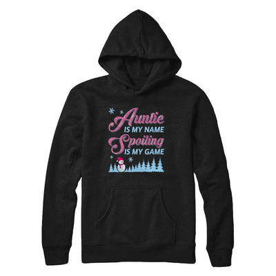 Auntie Is My Name Spoiling Is My Game-T-Shirt & Hoodie-Pullover Hoodie-Black