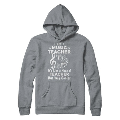 I Am A Music Teacher Proud Funny Music Teacher-T-Shirt & Hoodie-Pullover Hoodie-Light Steel