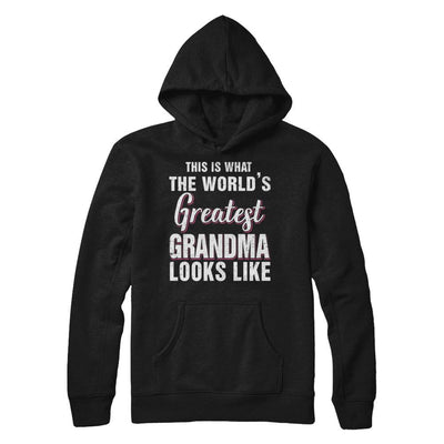 What World's Greatest Grandma Looks Like Mothers Day-T-Shirt & Hoodie-Pullover Hoodie-Black