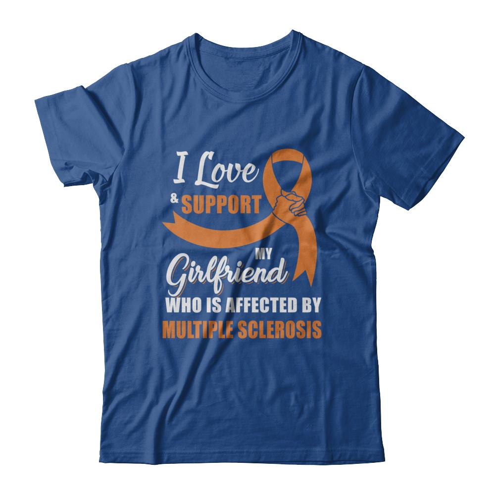 Multiple Sclerosis Awareness Support Orange Girlfriend Boyfriend-T-Shirt & Hoodie-Classic T-Shirt-Royal