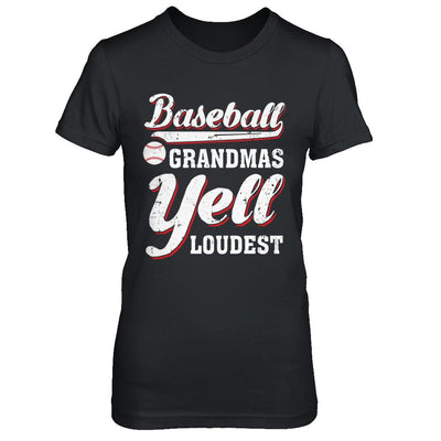 Baseball Grandmas Yell Loudest-T-Shirt & Hoodie-Women's T-Shirt-Black