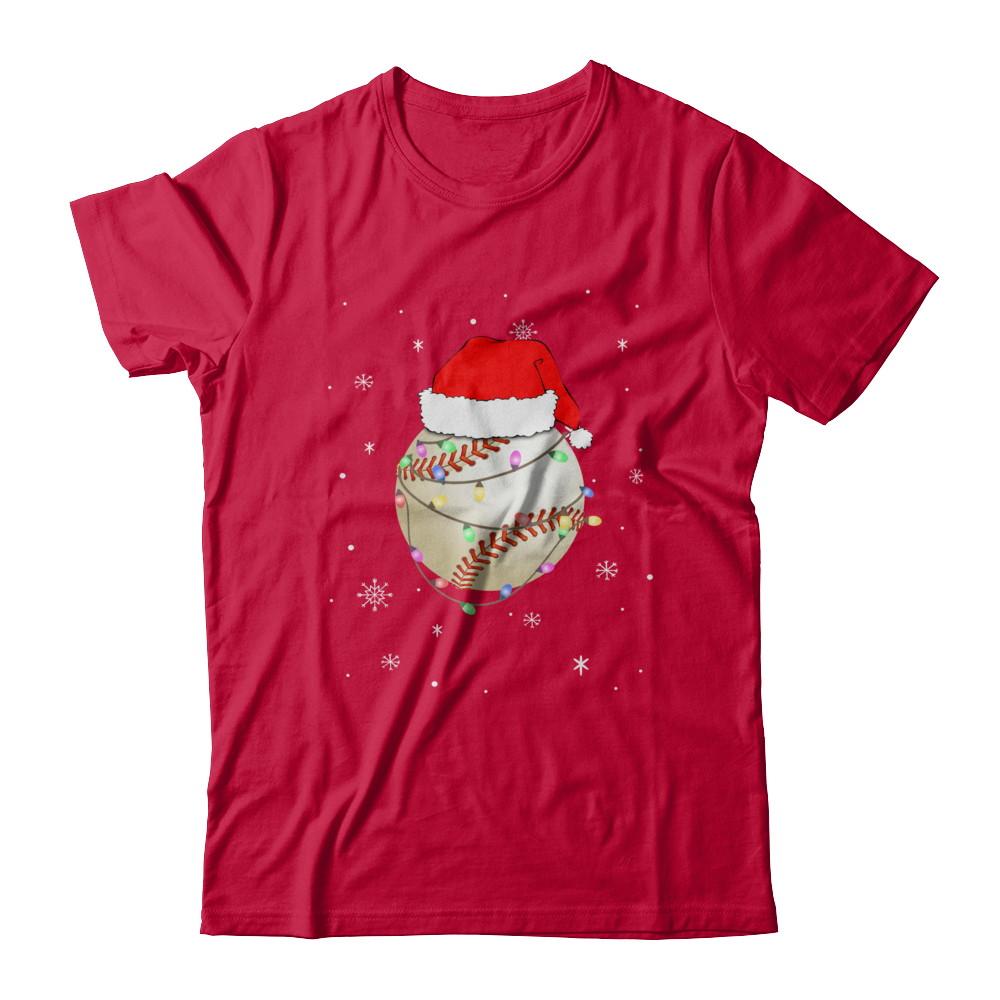 Santa Hat Baseball Christmas Gifts-T-Shirt & Sweatshirt-Classic T-Shirt-Red