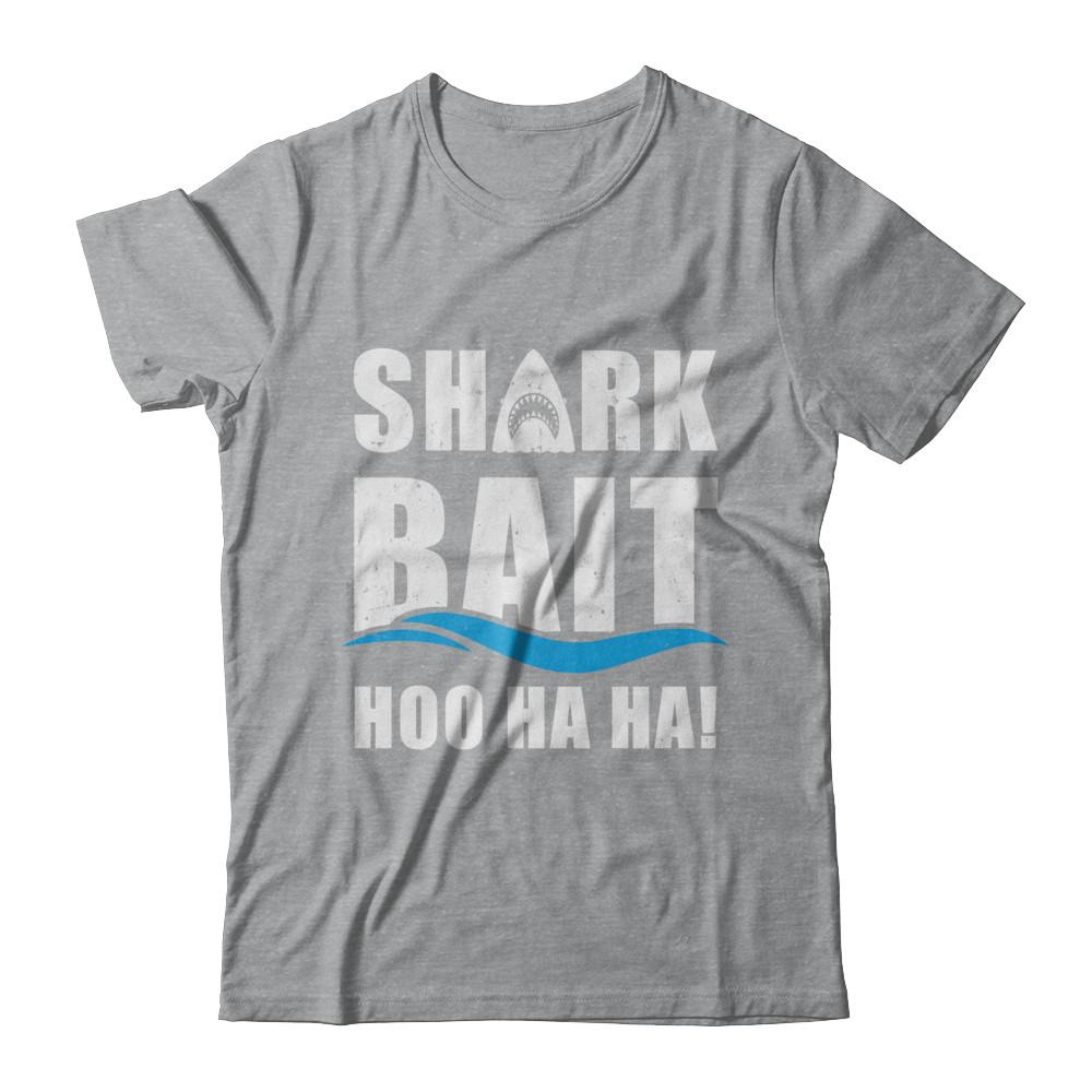 Funny Shark Bait Hoo Ha Ha Shark-T-Shirt & Hoodie-Classic T-Shirt-Sport Grey