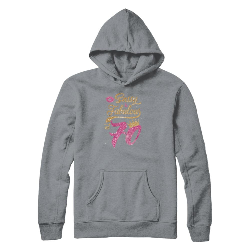 Sassy And Fabulous At 70th 1951 Birthday Gift-T-Shirt & Tank Top-Pullover Hoodie-Light Steel