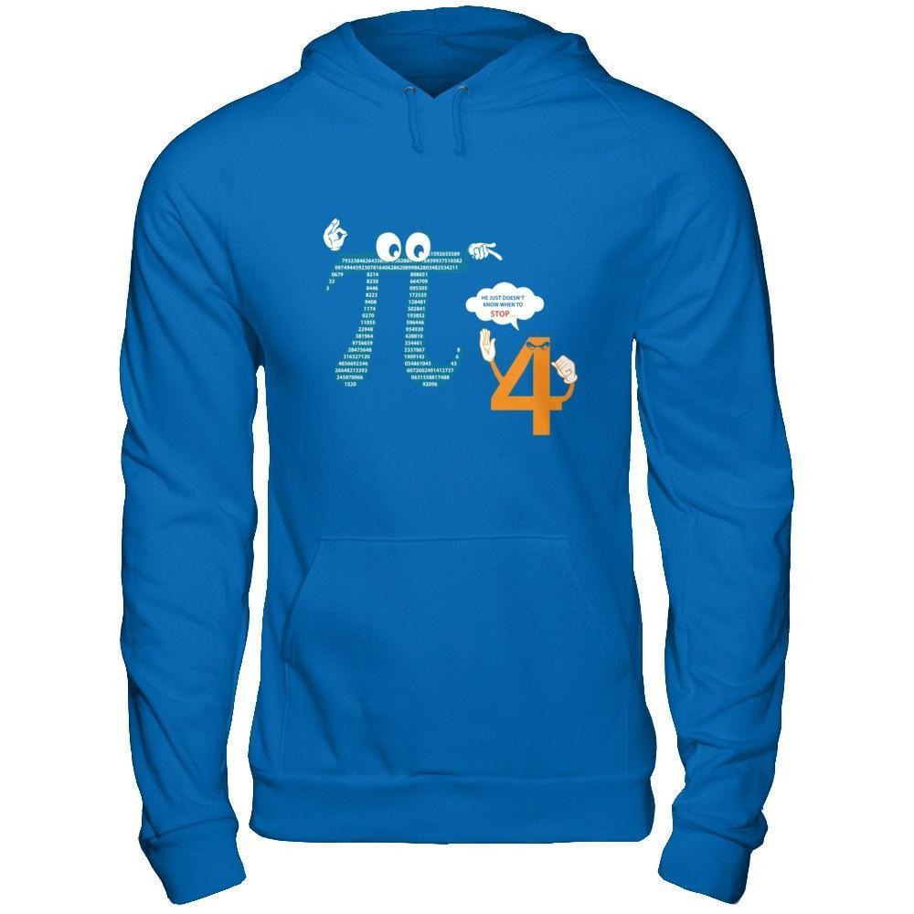 Happy Pi Day 2017 He Doesn't Know When To Stop-T-Shirt & Hoodie-Pullover Hoodie-Royal