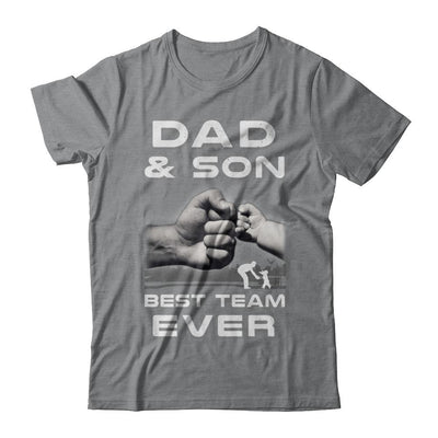 Dad And Son Best Team Ever Fathers Day-T-Shirt & Hoodie-Classic T-Shirt-Sport Grey