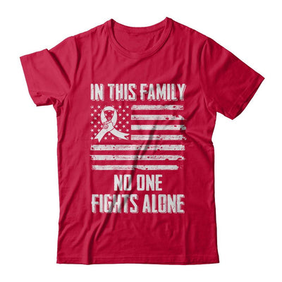 In This Family No One Fights Alone Lung Cancer-T-Shirt & Hoodie-Classic T-Shirt-Red