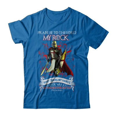 Praise The Lord My Rock Who Trains My Hands For War-T-Shirt & Hoodie-Classic T-Shirt-Royal