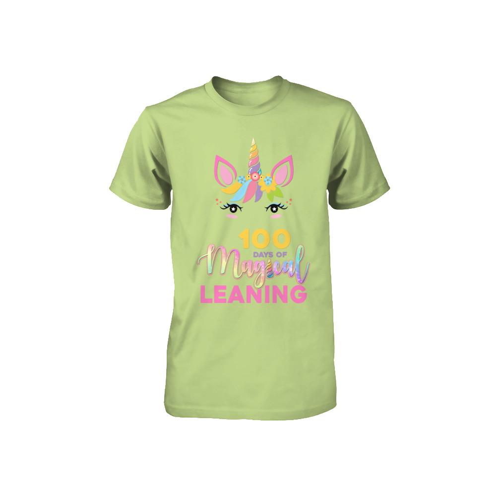 100 Days Of Magical Leaning School Unicorn Girl Gift Youth-Youth Shirt-Toddler T-Shirt-Key Lime