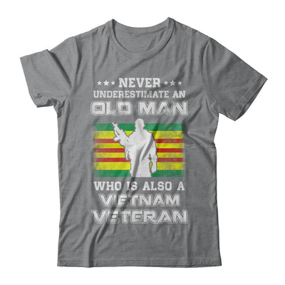 Never Underestimate An Old Man Vietnam Veteran-T-Shirt & Hoodie-Classic T-Shirt-Sport Grey