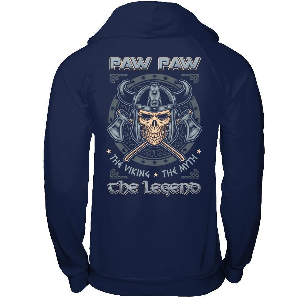 Paw Paw The Viking The Myth The Legend-T-Shirt & Hoodie-Pullover Hoodie-Navy