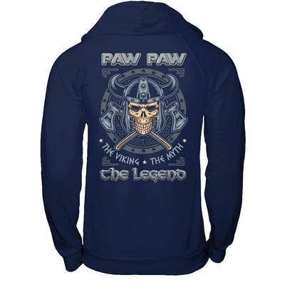 Paw Paw The Viking The Myth The Legend-T-Shirt & Hoodie-Pullover Hoodie-Navy