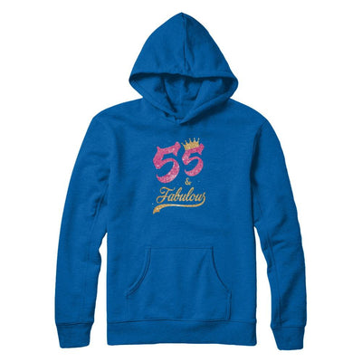 55 And Fabulous 1966 55th Birthday Gift-T-Shirt & Tank Top-Pullover Hoodie-Royal